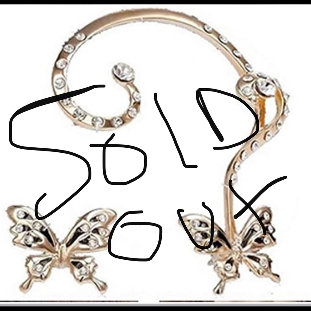 Butterfly earrings gold